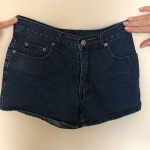 Dark Denim Super Short High Waisted Jean Shorts